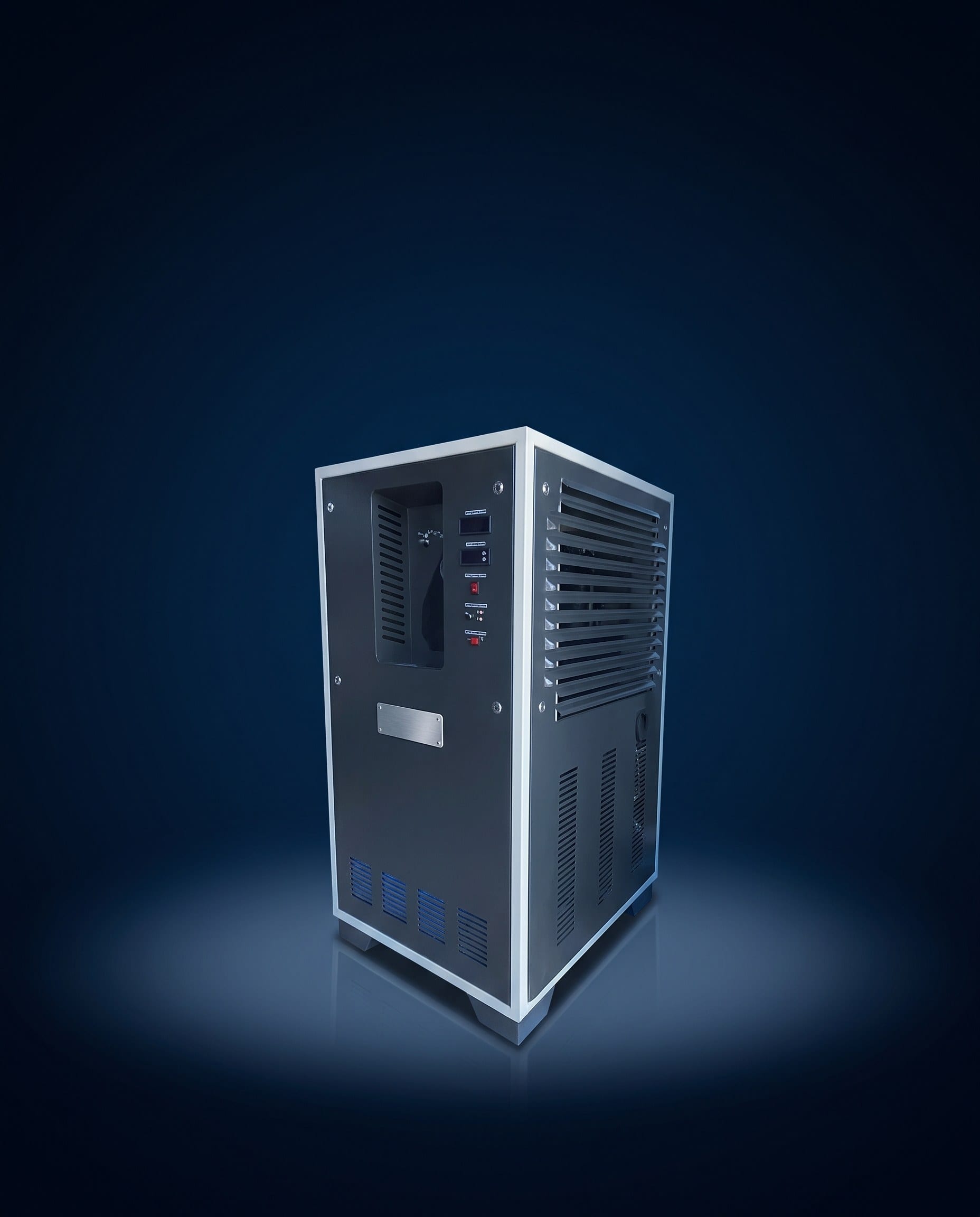 A Premium series unit in a studio shot on a deep navy floor